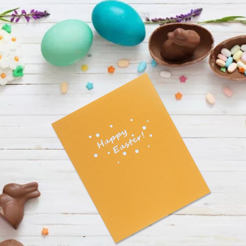 3D Pop Up Card with Envelope Easter Greeting Card Easter Flower Basket Postcards