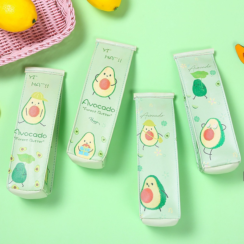 Avocado Originality Travel Milk Box Pencil Case Stationery Storage Bag Escalar Papelaria Escolar School Supplies