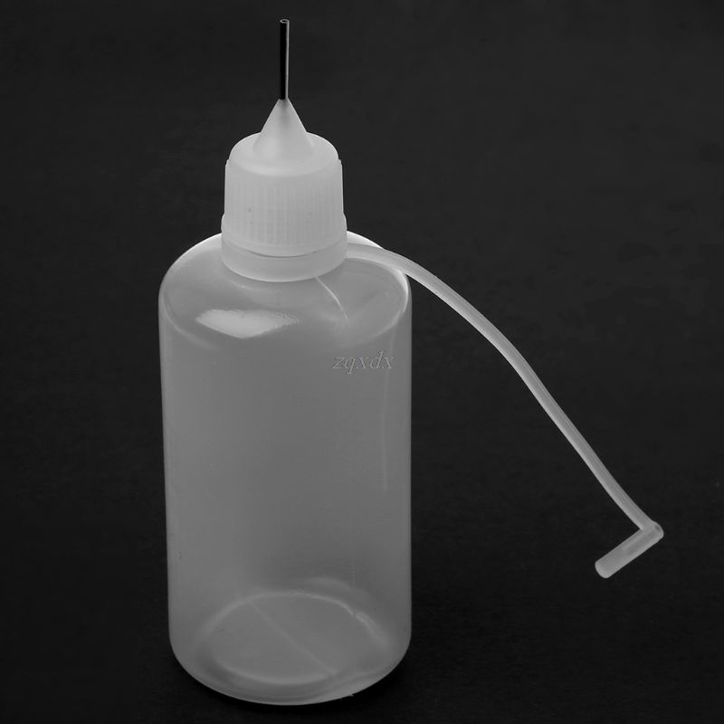 5 X50 ml Empty Plastic Squeeze Liquid Dropper Bottle With Metal Needle