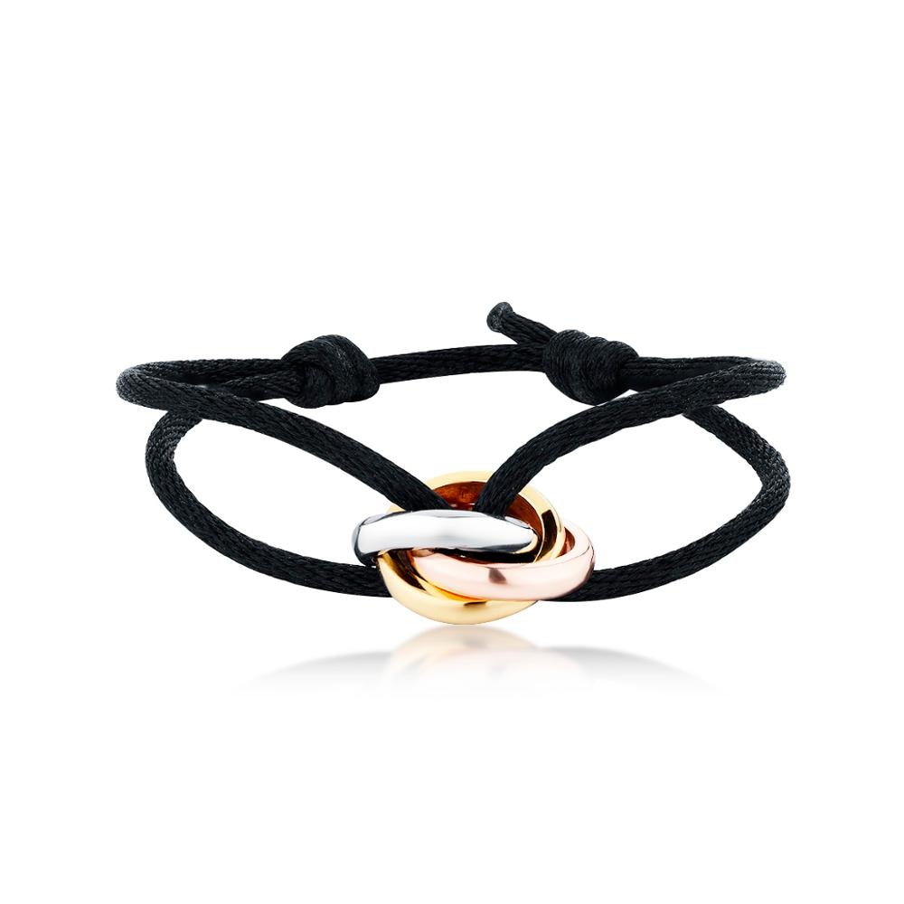 Pulsera popular unisex de 12 estilos, brazalete de acero inoxidable con 3 hebillas de metal, cadena de cordones multicolor, ajustable