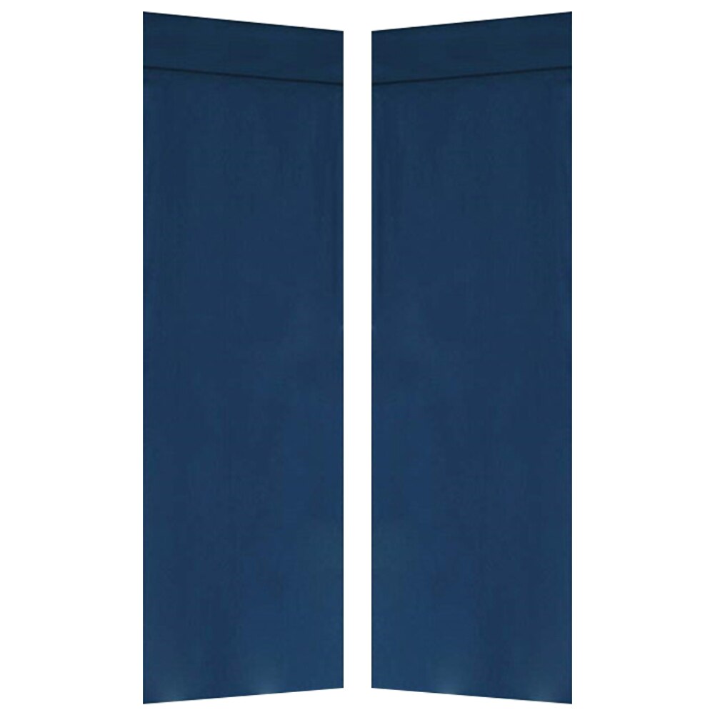 2 stk magisk klistermærke mørklægningsgardiner privatlivsbeskyttelse persienner panel soveværelse dørtæppe køkken fransk dekorativ stue: Marine blå