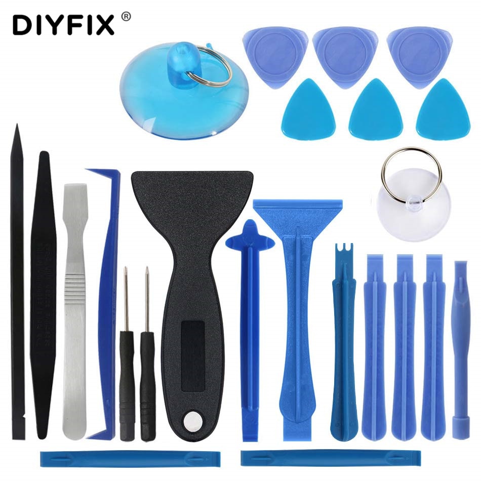 DIYFIX 24 in 1 Mobile Phone Opening Repair Tools Kit Screwdriver Set Disassemble Tools for iPhone iPad Tablet Laptop Hand Tools
