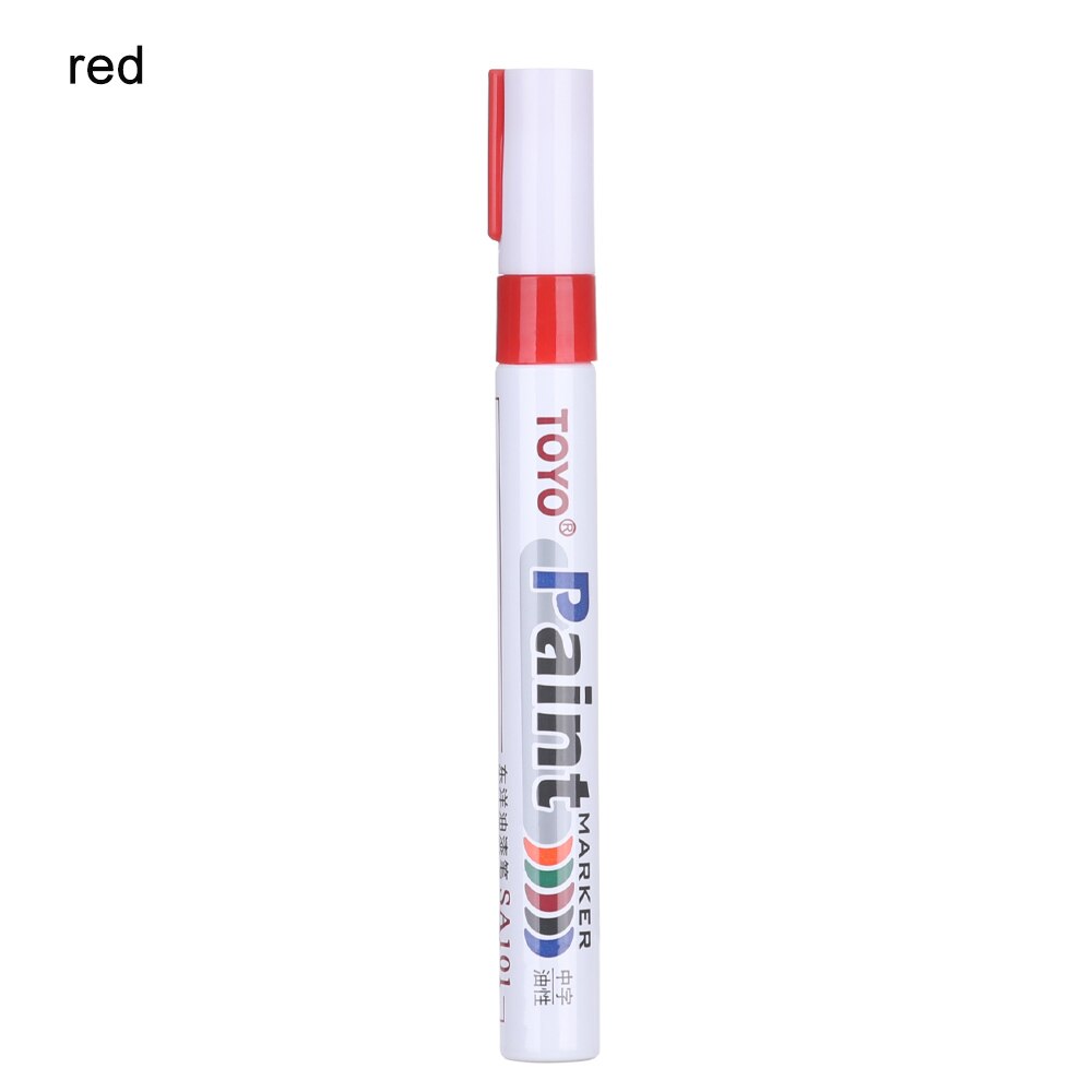 1PC Car Tyre Tire Permanent Paint Marker Pens Oily Markers Scratch Repair Multifunction Applicator Tool Touch Up Pen: Red