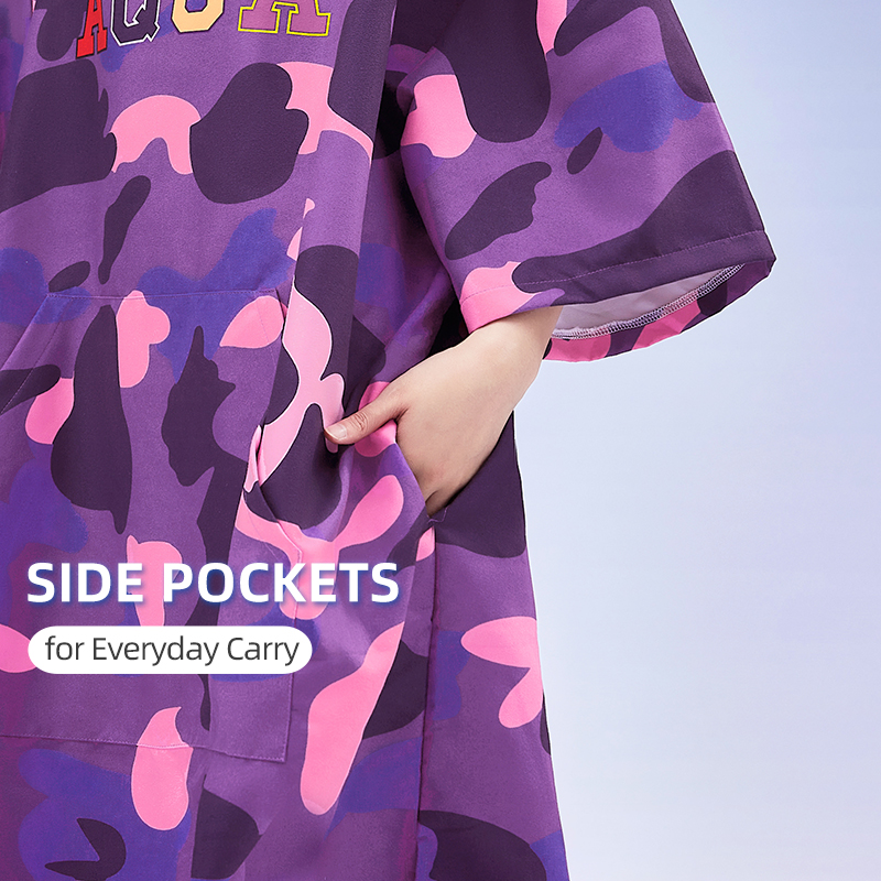 Aquaplay Surfen Poncho Strand schnell trocknende Decke Badet uch Hoodie Neopren anzug Umhang Schwimmen Surfen Modestil