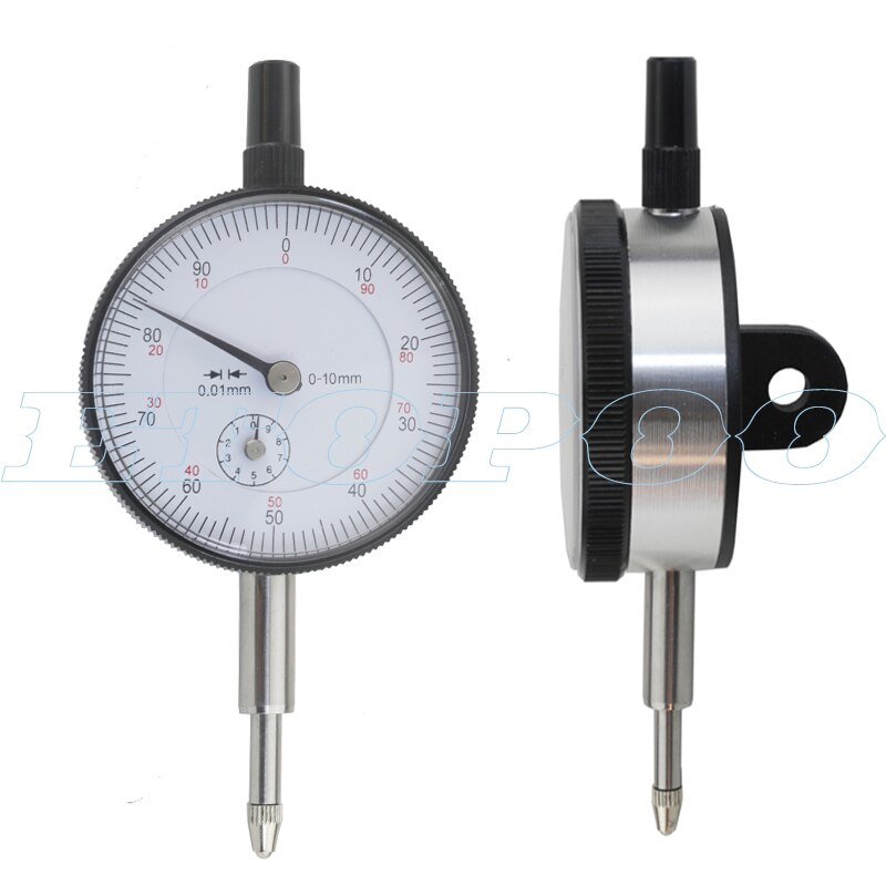 Messuhr 0-10mm 25mm 30mm Lug Zurück Test Gauge und 22 stücke Amboss Punkt Set gewinde M 2,5 4-48 gewinde Messung Werkzeug: YELLOW