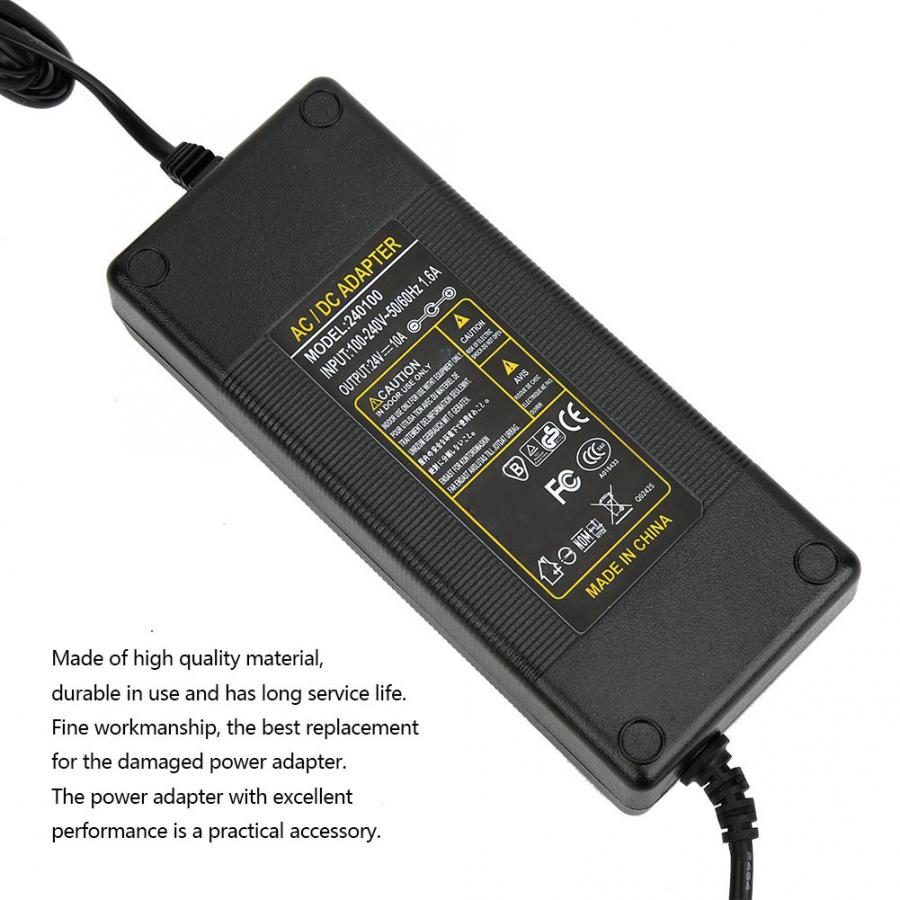 AC to DC DC 24V SwitchingPower Adapter Supply Universal 10A Power Supply Adapter Voltage Regulated Power Supply adapter 100-240V