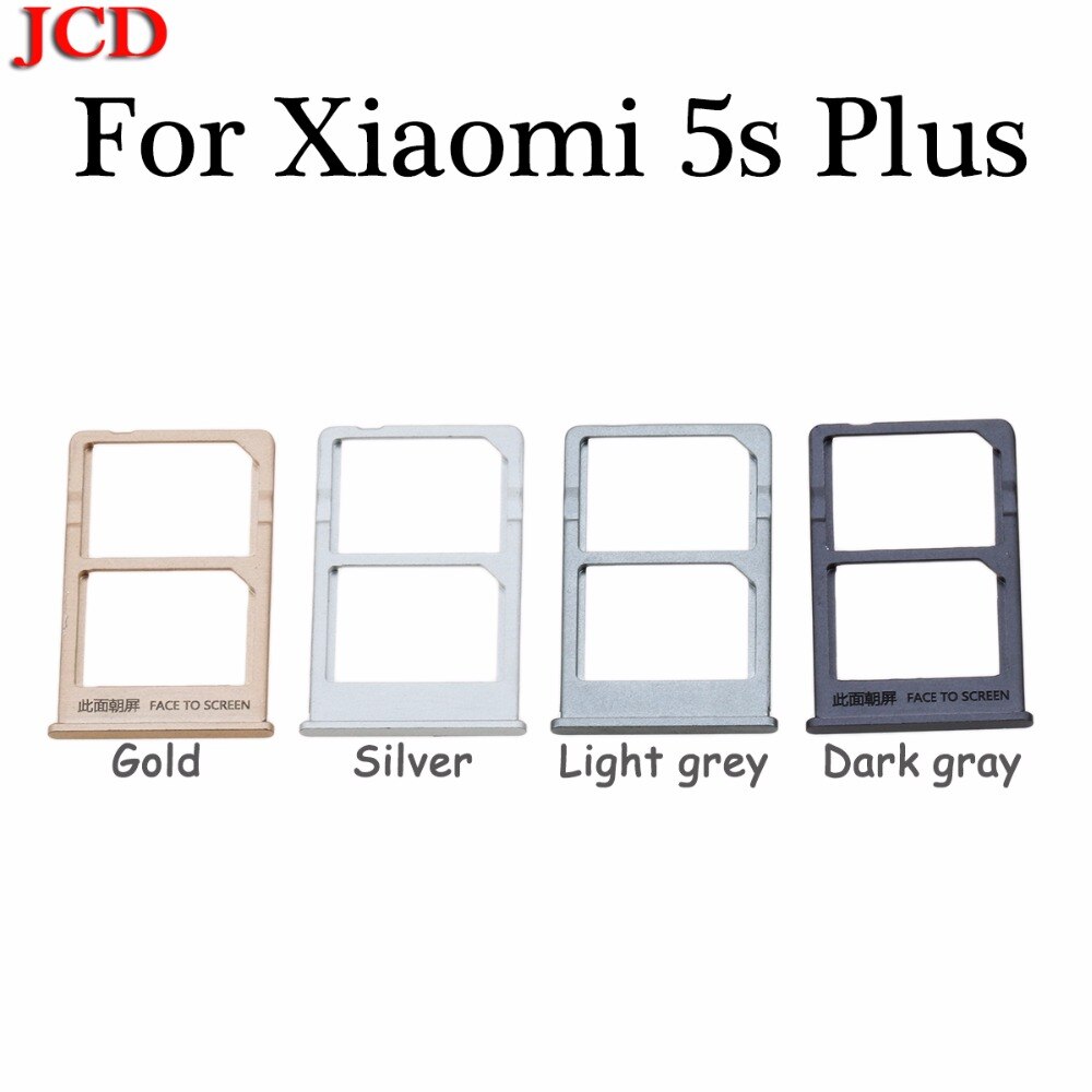 JCD Para xiaomi 5s plus mi5splus Novo Cartão SIM Tray Titular Slot Peças de Reparo Ouro Prata cinza Claro cinza Escuro para xiaomi 5s Plus