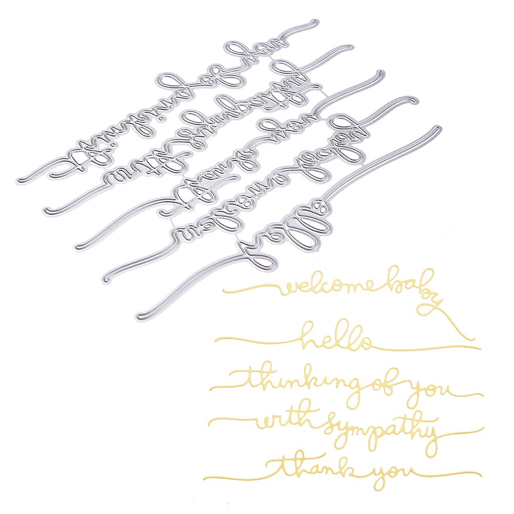 Metal Cutting Dies Photo Greeting Card Making Dies Scrapbooking Words Stencils Die Cuts Album Paper Art Card Embossing