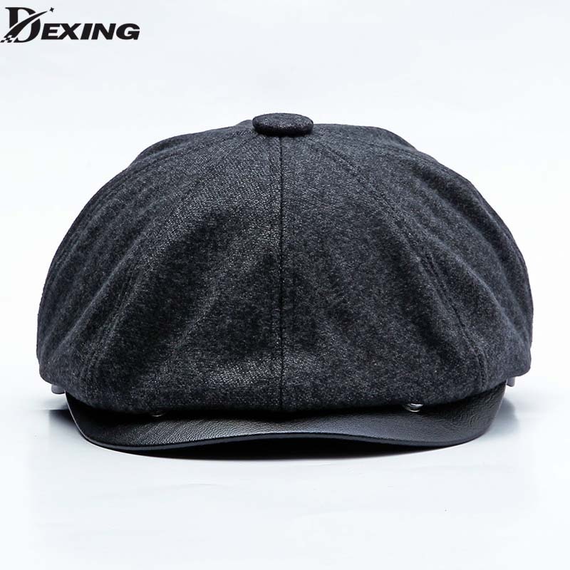 Gorra de Tweed Gatsby Newsboy para hombre, gorro grueso de terciopelo para otoño e invierno, gorra plana de lana para conducir en Golf, boina Unisex, sombrero Ceñidor peaky