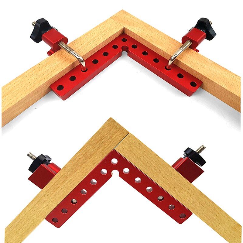 Aluminium 90 Degrees L-Shaped Auxiliary Fixture Clip Carpentery Square Ruler Splicing Board Positioning Panel Corner Clamp Ruler