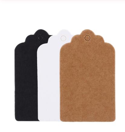 50pcs 4*8cm DIY Kraft/wit Papier blanco Tags Coquille Hoofd Label Bagage Bruiloft Notitie Leeg prijs tag Materiaal: 350gsm papier