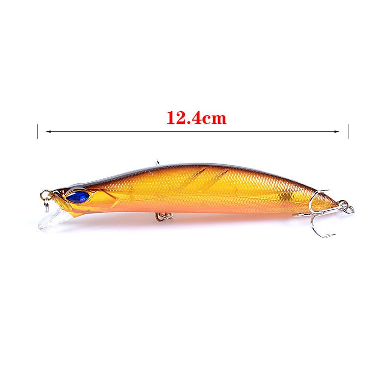 12.4Cm/14.4G Rudra Harde Vissen Lokken Minnow Aas Kunstmatige Aas Lokken Swimbait Wobbler Duiken 0.5M-2.1M Crank Aas Minnows