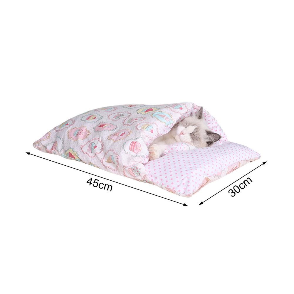 Cat Sleeping Bag Washable Comfortable Winter Pet Bed