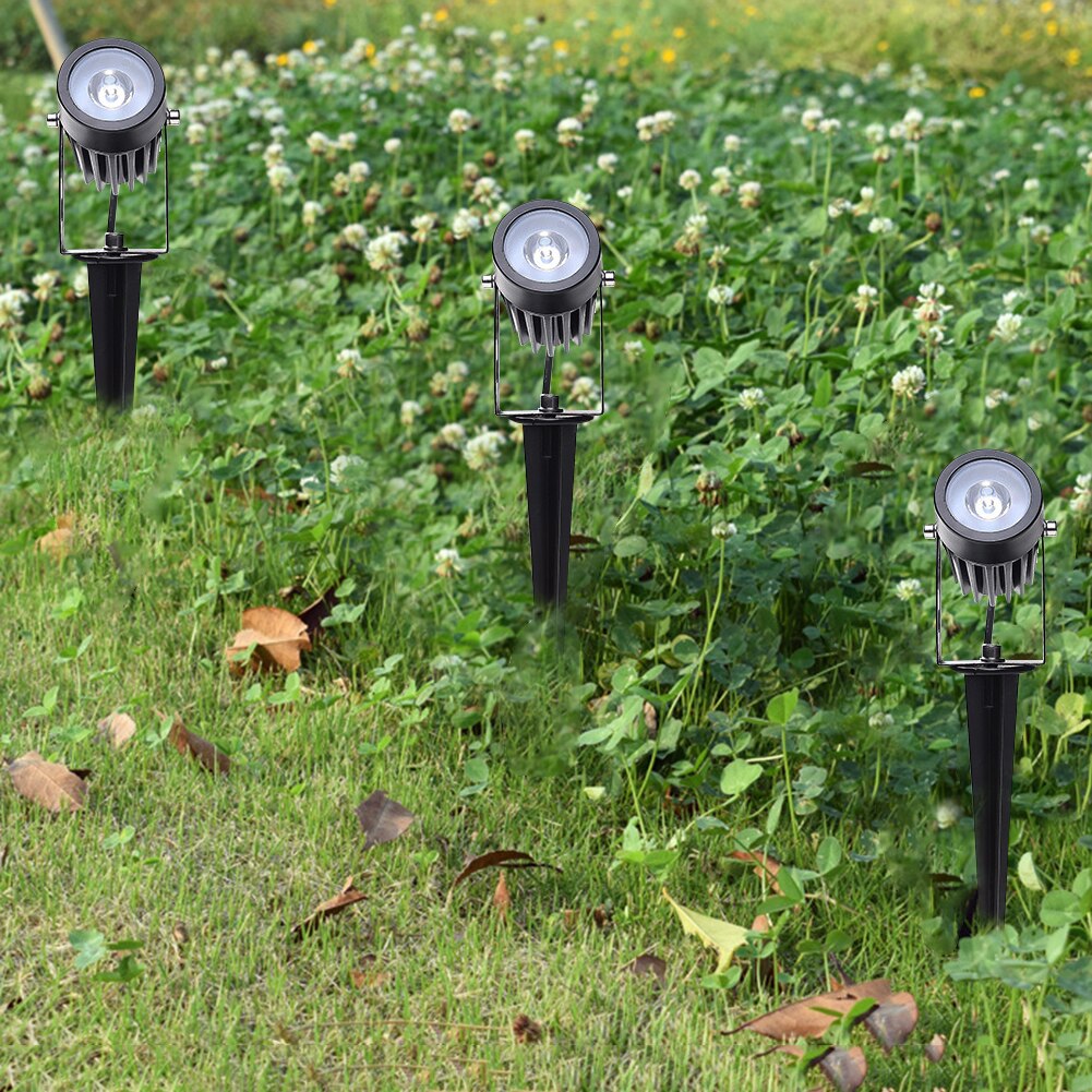 LED Solar Powered Spotlight Warm White Lights Solar Panel Outdoor Lighting Landscape Yard Garden Tree Separate Lamp