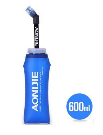 Aonijie 350 600ml løbende sport vandpose folde tpu løb foldbar tpu blød lang halm vandflaske kedel: 600ml