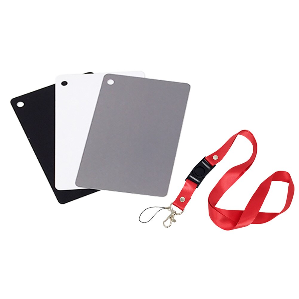 Photography Camera Accessories Photo Studio 18 Degree Film Scratchproof Waterproof White Balance Digital Gray Card With Strap