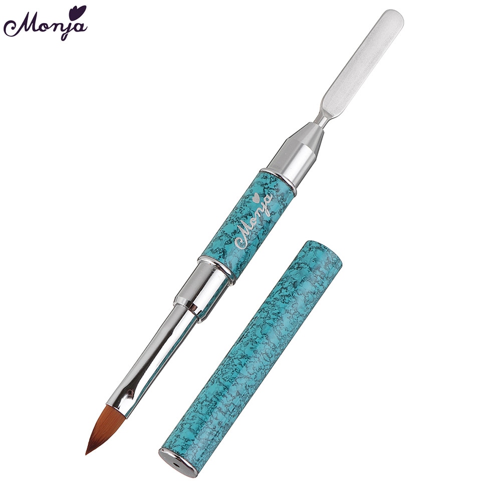 1 Stuks Nail Brush Dual-Ended Slice Vorm Nail Art Tool Dubbele Kop Pen Geschikt Voor Diy Nagels