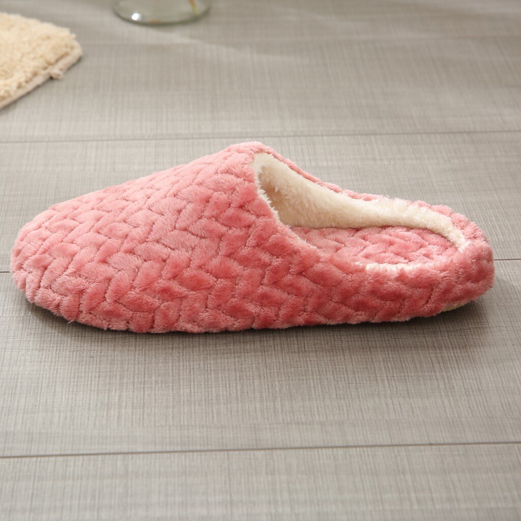 Vrouwen Warm Indoor Slippers Huis Pluche Zachte Katoen Slippers Non-Slip Vloer Thuis Slippers Dames Slides Voor Slaapkamer # t1P