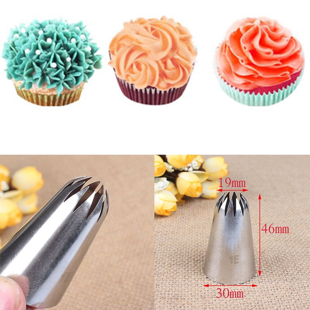 LIMITOOLS Stainless Steel Flower Tips Cake Nozzle Cupcake Sugar Crafting Icing Piping Nozzles Pastry Tool Kitchen accessori: 6