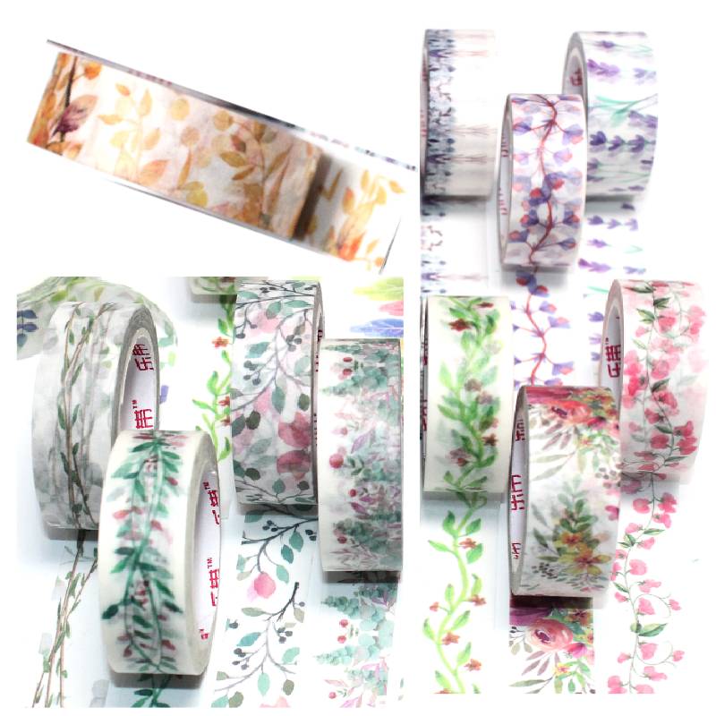 Decoratieve Plant Bloemen Bladeren Lente Washi Tape Diy Scrapbooking Zelfklevende Masking Tapes School Office Supply Stationair