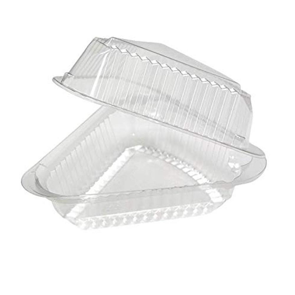 100pcs Disposable Sturdy Plastic Hinged Loaf Containers Durable Hoagie Sandwich Container for Salad Sandwiches Hamburger Cake: Default Title