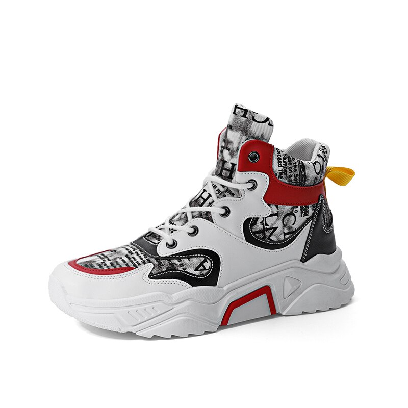 Chaussures décontractées pour hommes, chaussures d'hiver pour hommes, chaussures noires en toile, chaussures antidérapantes pour hommes, chaussures résistantes: Rouge / 7