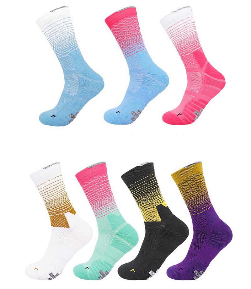 Calcetines de baloncesto Elite Crew Dry Fit para hombre, medias gruesas con almohadilla de cojín de felpa suave, calcetines deportivos de Color contrastante