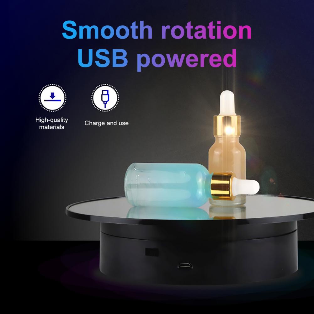 360 Degree Round Rotating Turntable Display Stand Electric Motorized Turntable Base Studio Shooting Photo Backdrop Stand