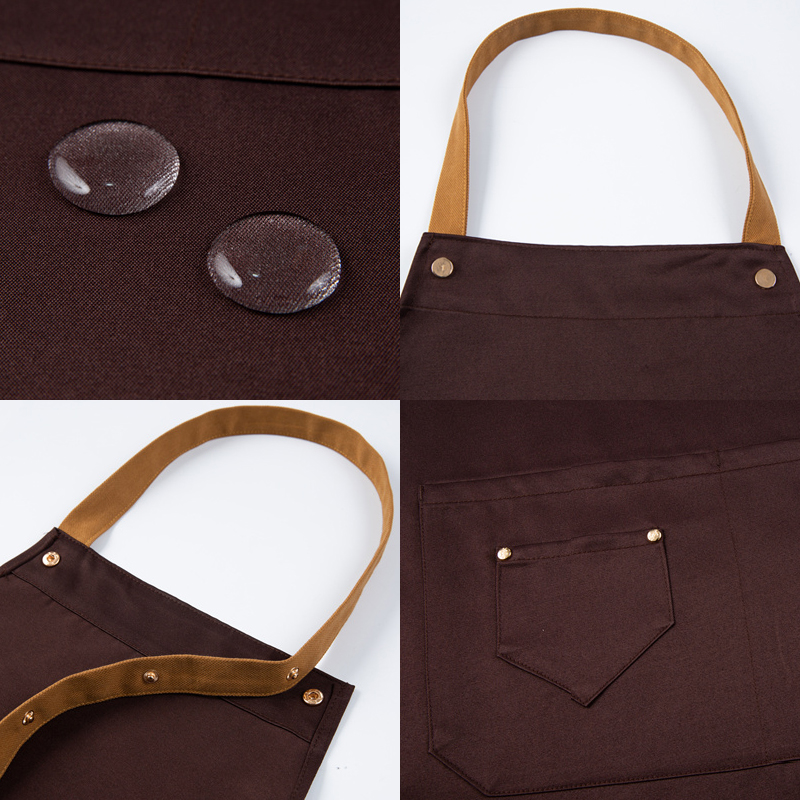 Delantal con de logotipo personalizado, delantales de cocina para hombre y mujer, ropa para hornear Chef en casa, impermeable con bolsillos