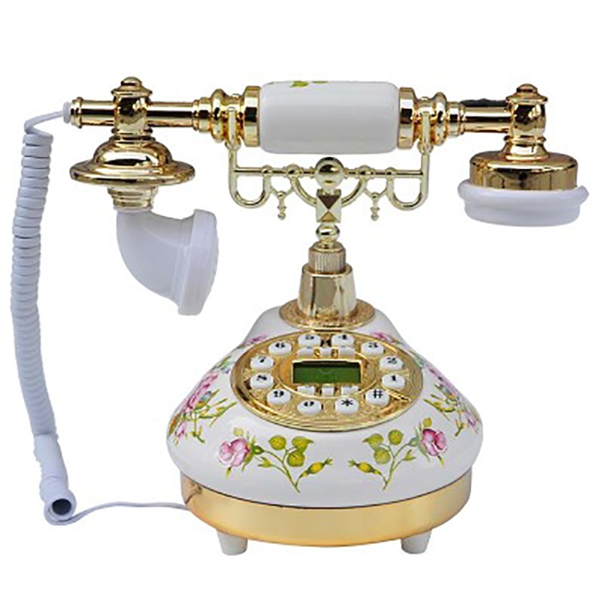 Knop Wijzerplaat Antieke Telefoon, Lcd Display Vintage Telefoon Klassieke Europese Retro Vaste Telefoon Voor Home Hotel Office