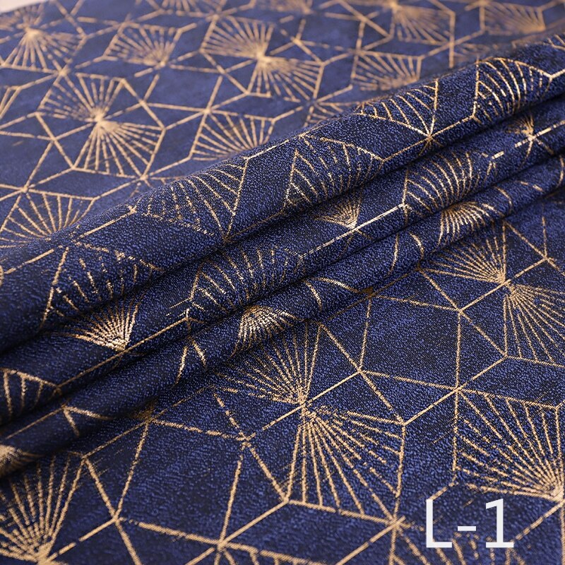 Jacquard Satin Fabric Gold Thread Sewing Material High-end Ladies Dress/Suit Fabric100*150cm: L-1