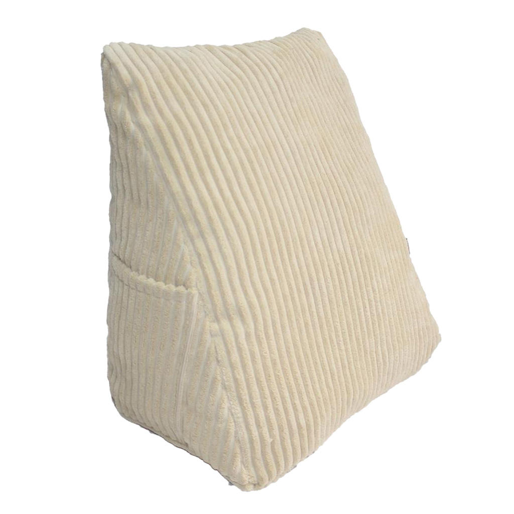 Rear Triangle Wedge Reading Pillow Sofa Couch Headboard Cushion Pregnant Pillow: Beige