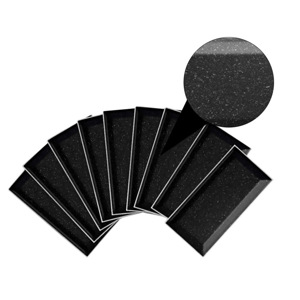 1 Set Rectangular Brick Wall Stickers Black Peel and Stick Wallpaper Room Decor