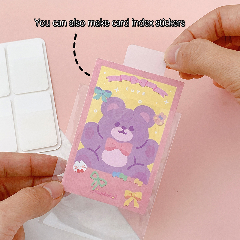 Transparent DIY Index Stickers in Pure White - 40/80/160 Pages for Office & School Supplies