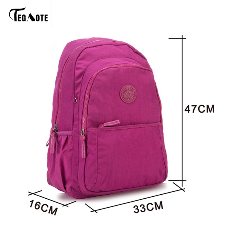 TEGAOTE Large Capacity Backpack Women Preppy School Bags For Teenagers Men Nylon Travel Bags Girls Laptop Backpack Mochila