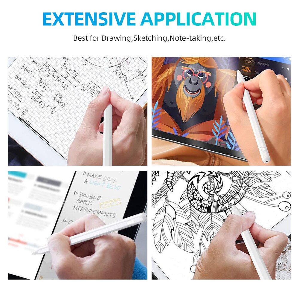 För apple pencil 2 stylus penna för ipad penna surfplatta penna för samsung xiaomi ytpenna pekpenna ritpenna för macbook