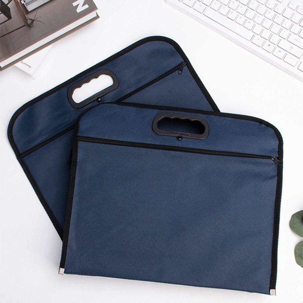 Bolsa de mão à prova d'água para armazenamento de material de escritório, bolsa de informações, bolsa de arquivo de lona, bolsa de documentos, bolsa de conferência