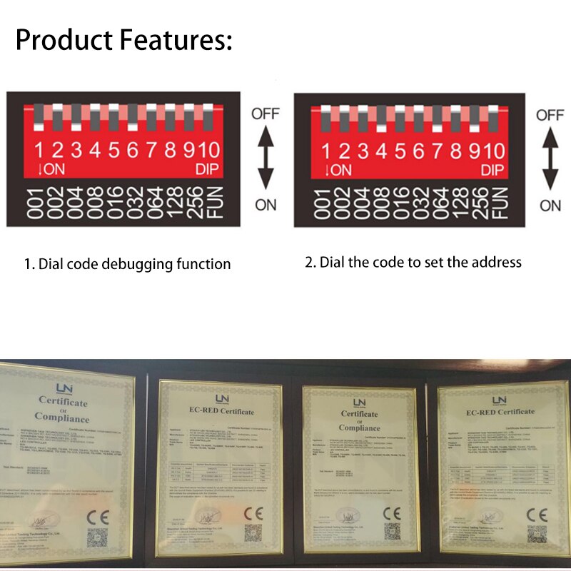 DMX512 Decoder Led Dimmer Driver Rgbw Controller DMX-512 3 4 Kanalen Decoder Controller Dimmer Voor Rgb Rgbw Led Strip 3-4 Ch * 8A