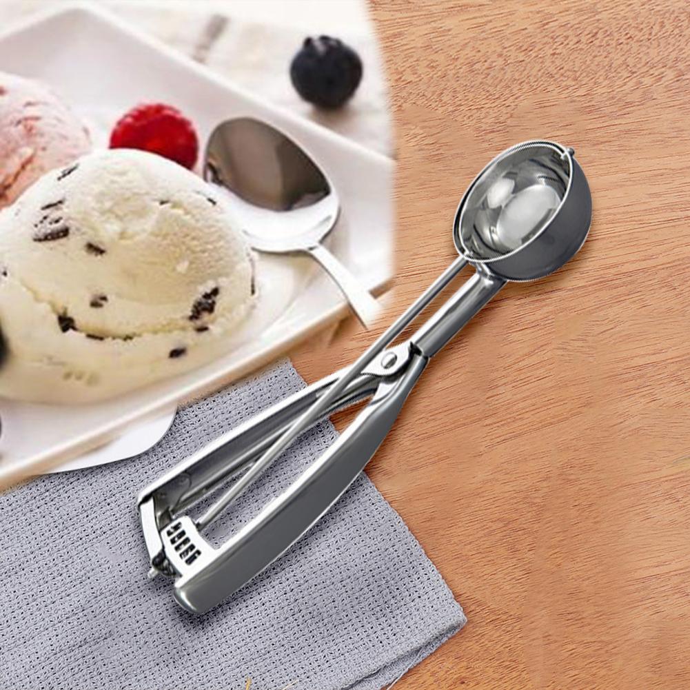 Stainless Steel Cookie Scoop Kitchen Tool Scoop Multifunctional Non-slip Ice-cream Scoop Ice Ball Maker for Baking