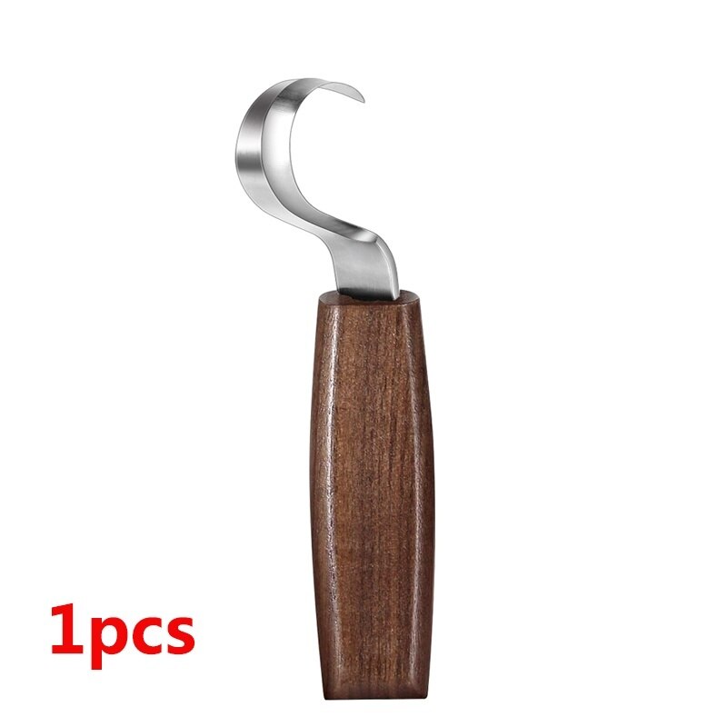 Wood Carving Tool Set - Hook for Spoon, Bowl, Kuksa Cup or General Carving Knife, Whittling Knife, Detail Wood Utensils Type: 1PCS