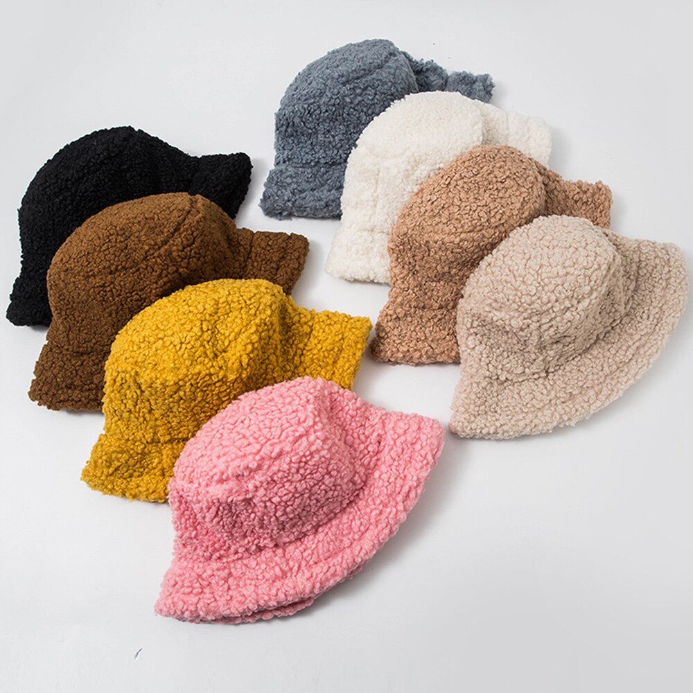 Winter dames hoeden teddy fluweel warme oorbeschermer vissershoed accessoires vintage lam fluwelen pet mooie pluche emmerhoed