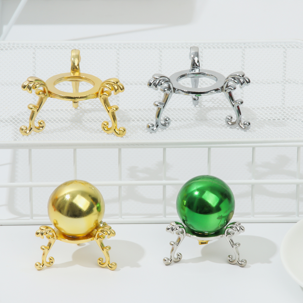 Metall Kristall Ball Basis Hexagon/Krone/Ei bilden Kugel Stein Unterstützung Anzeige Stand Figur Halfter Heimat Dekor Schreibtisch ornamente