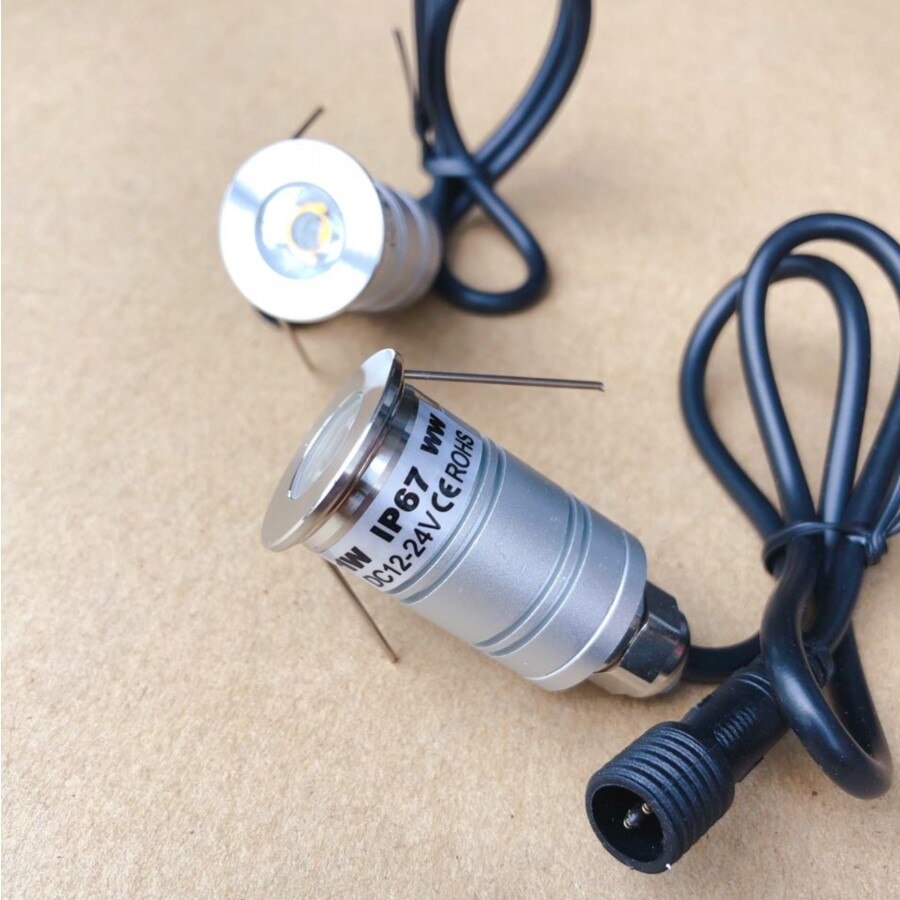 12V Waterproof 1W IP67 Mini LED Underground Light Outdoor Ground Garden Path Floor Buried Yard Spot Landscape Terrace Lighting