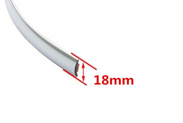 Chrome 5M voiture style décoration moulage garniture bande bande Auto protecteur autocollant 6mm 8mm 10mm 12mm 15mm 18mm 20mm 22mm 25mm: 18mm
