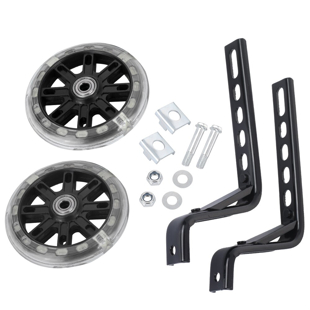 Universal Bicycle Kids Children Stabilisers Kit Bike Security Balance Auxiliary Wheel Training Bike Side Wheel Cycling Accessory: Type 2 Black