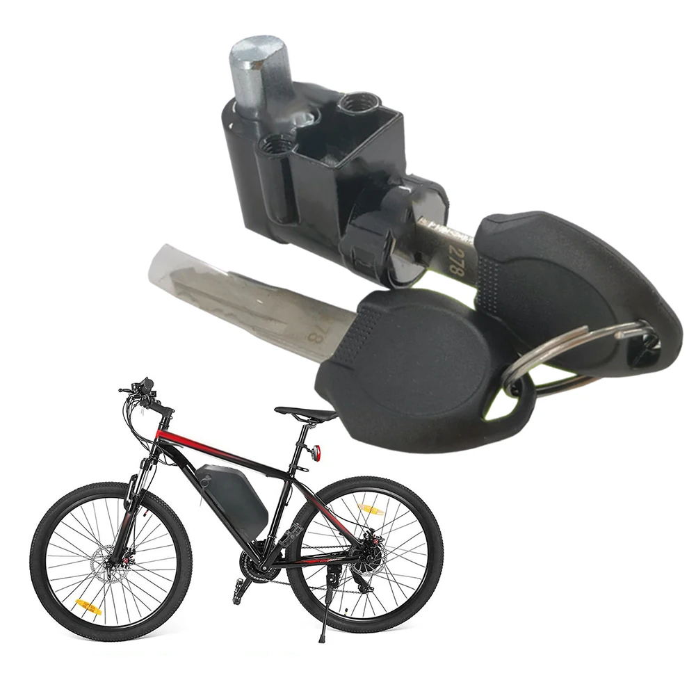Serratura della custodia della batteria con 2 chiavi Batteria per bici elettrica Serratura a chiave Cilindro Accessori di ricambio Parti di riparazione per bici elettriche Serrature della batteria