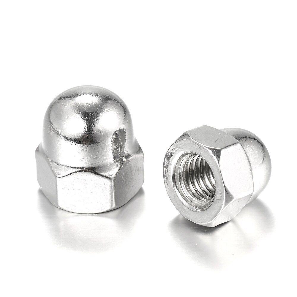 172Pcs DIN1587 7 arten M3/M4/M5/M6/M8/M10/M12 edelstahl stahl Hex Mutter Hexagon Hex Muttern