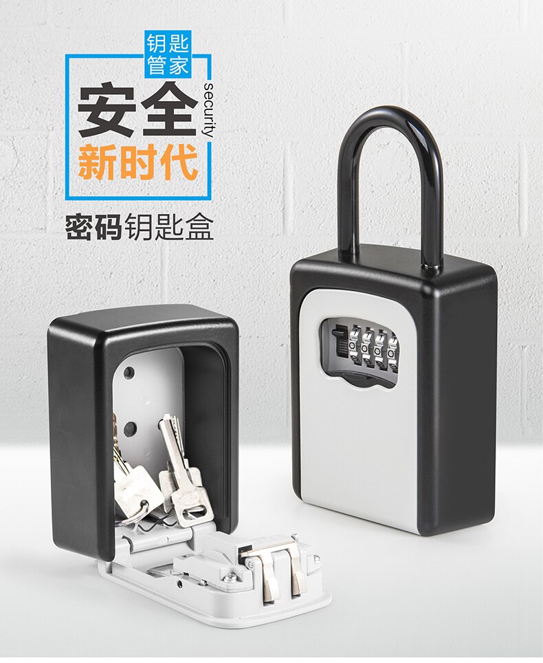 4 -cijferige combinatie wachtwoord veiligheidssleutelkast slot hangslot organizer aan de muur gemonteerde beveiliging voor thuis
