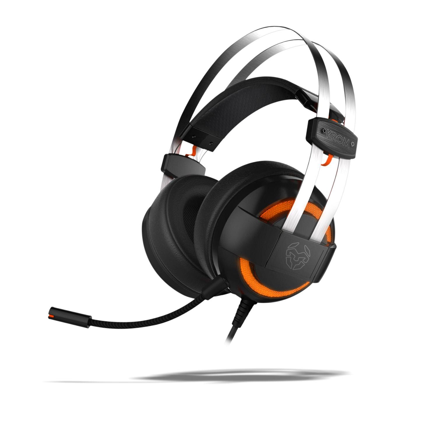 Auricular Gaming KROM Kode 7.1 Virtual Cascos con Microfono Pc Ordenador Juegos