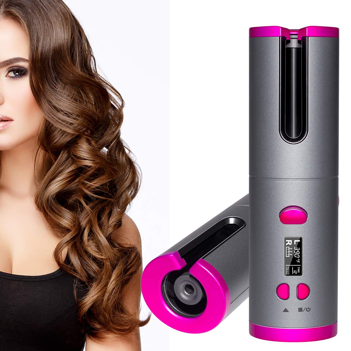 Air Curler Usb Draadloze Automatische Haar Krultang Auto Draadloze Krultang Usb Oplaadbare Haar Waver Tang Iron Curling Wand